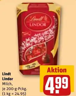 REWE DE Lindt lindor milch tilbud