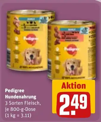 REWE DE Pedigree Hundenahrung tilbud