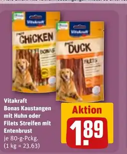 REWE DE Vitakraft bonas kaustangen mit huhn oder filets streifen mit entenbrust tilbud