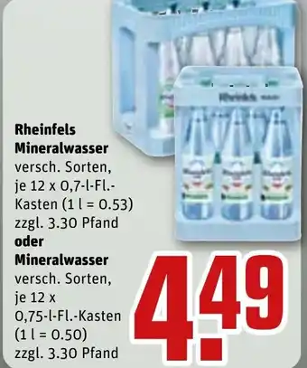 REWE DE Rheinfels Mineralwasser tilbud