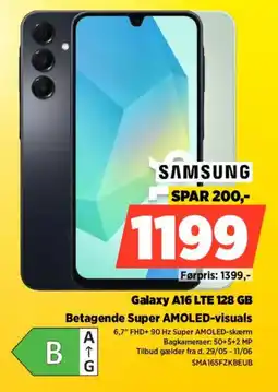 Power Samsung galaxy a16 lte 128 gb betagende super amoled-visuals tilbud