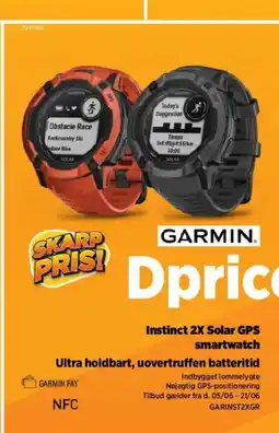 Power Garmin. instinct 2x solar gps smartwatch ultra holdbart, uovertruffen batteritid tilbud