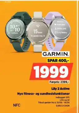 Power GARMIN Lily 2 Active Nye fitness- og sundhedsfunktioner tilbud