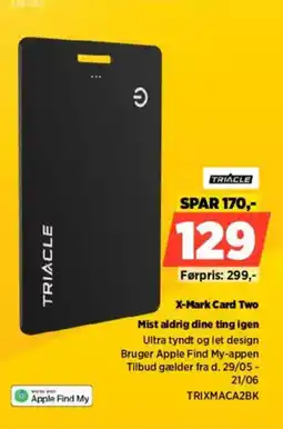 Power TRIACLE X-Mark Card Two Mist aldrig dine ting igen tilbud
