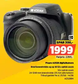 Power Pixpro AZ528 digitalkamera Bred brændvidde og op til 52x optisk zoom tilbud