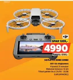 Power Dji flip fly more combo alt-i-én vlogkamera tilbud