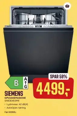 Skousen Siemens opvaskemaskine tilbud
