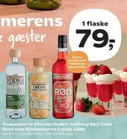 Kvickly Koskenkorva Climate Vodka, Aalborg Rød Grød Shot eller Koskenkorva Cream Likør tilbud