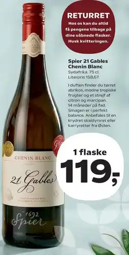 Kvickly Spier 21 Gables Chenin Blanc tilbud