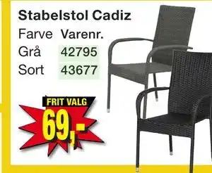Harald Nyborg Stabelstol Cadiz tilbud