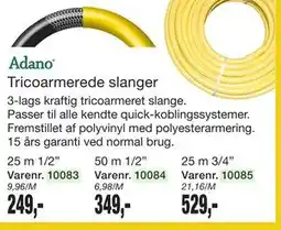 Harald Nyborg Adano Tricoarmerede slanger tilbud