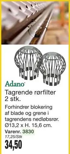 Harald Nyborg Tagrende rørfilter 2 stk tilbud