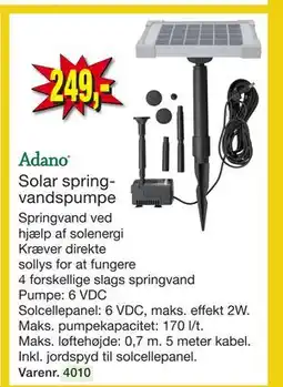 Harald Nyborg Solar springvandspumpe tilbud