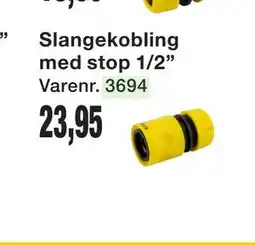 Harald Nyborg Slangekobling med stop 1/2” tilbud