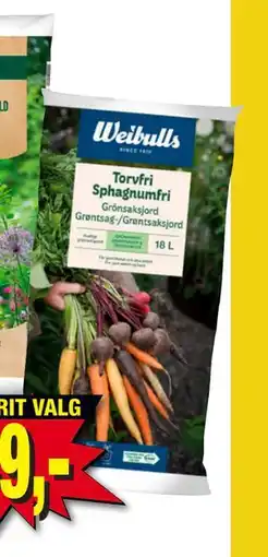 Harald Nyborg Weibulls Sphagnumfri grøntsagsjord tilbud
