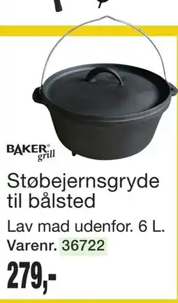 Harald Nyborg Støbejernsgryde til bålsted tilbud
