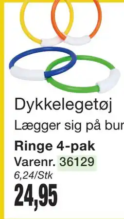 Harald Nyborg Dykkelegetøj Ringe 4-pak tilbud