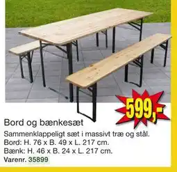 Harald Nyborg Bord og bænkesæt tilbud