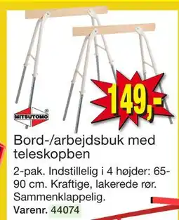 Harald Nyborg Bord-/arbejdsbuk med teleskopben tilbud