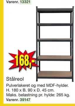 Harald Nyborg Stålreol tilbud