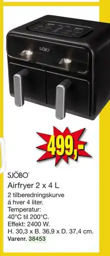 Harald Nyborg Airfryer 2 x 4 L tilbud