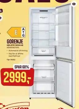 Skousen GORENJE KØLEFRYSESKAB NRK619EPW4 tilbud