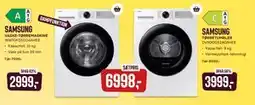 Skousen SAMSUNG TØRRETUMBLER DV90DG52A0AHEE + SAMSUNG VASKE-TØRREMASKINE WW10FG5U34AHEE tilbud