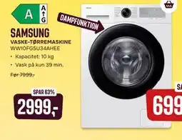 Skousen SAMSUNG VASKE-TØRREMASKINE WW10FG5U34AHEE tilbud
