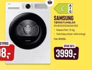 Skousen SAMSUNG TØRRETUMBLER DV90DG52A0AHEE tilbud