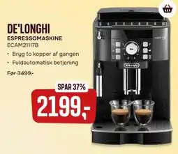 Skousen DE'LONGHI ESPRESSOMASKINE ECAM21117B tilbud