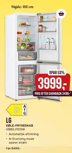 Skousen LG KØLE-FRYSESKAB GBBSJ11DSW tilbud
