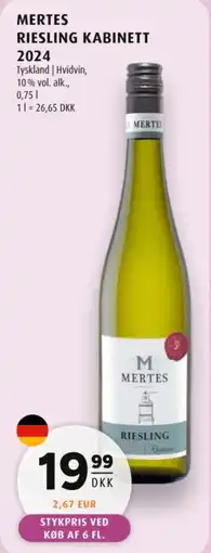 Scandinavian Park Mertes riesling kabinett 2024 tilbud