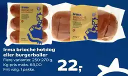 SuperBrugsen Irma brioche hotdog eller burgerboller tilbud