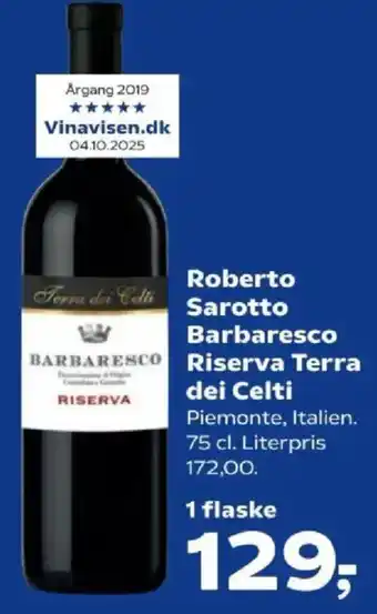 SuperBrugsen Roberto sarotto barbaresco riserva terra dei celti tilbud