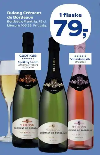 SuperBrugsen Dulong Crémant de Bordeaux tilbud