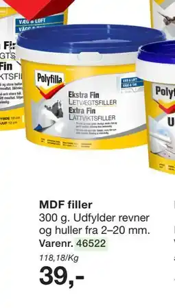 Harald Nyborg MDF filler tilbud