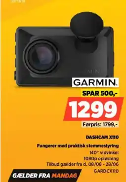 Power Garmin dashcam xt10 fungerer med praktisk stemmestyring tilbud