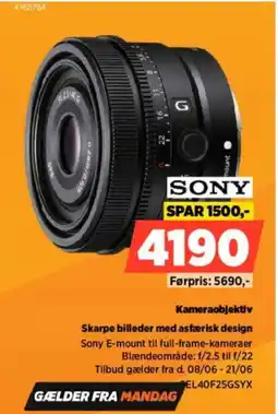 Power SONY Kameraobjektiv Skarpe billeder med asfærisk design tilbud