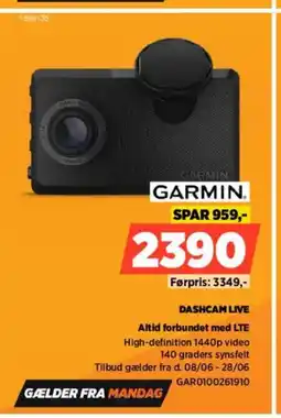 Power GARMIN DASHCAM LIVE Altid forbundet med LTE tilbud