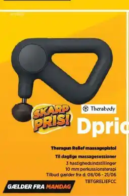 Power Therabody Theragun Relief massagepistol Til daglige massagesessioner tilbud