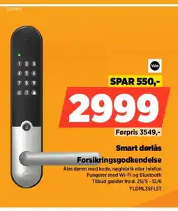 Power Yale Smart dørlås Forsikringsgodkendelse tilbud