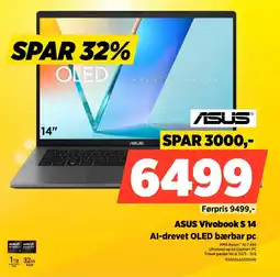 Power ASUS Vivobook S 14 Al-drevet OLED bærbar pc tilbud