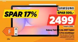 Power SAMSUNG Galaxy Tab S Lite WiFi Tablet S Pen medfølger tilbud
