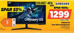 Power SAMSUNG Odyssey G5 Buet QHD-gamingskærm tilbud