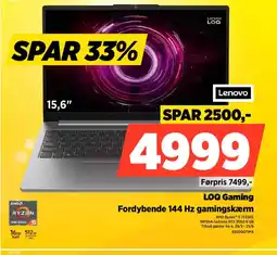 Power Lenovo LOQ Gaming Fordybende 144 Hz gamingskærm tilbud