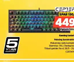 Power CEPTER Gaming tastatur Pakning konstruktion tilbud