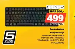 Power CEPTER Gaming tastatur Kompakt design tilbud