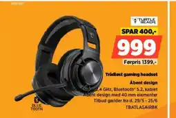 Power Trådløst gaming headset Abent design tilbud