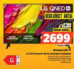 Power LG 4K Smart LED TV a7 Al Processor 4K til overlegen hastighed tilbud