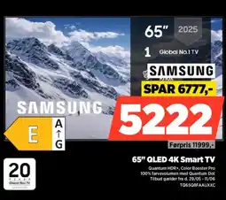 Power SAMSUNG 65" QLED 4K Smart TV tilbud